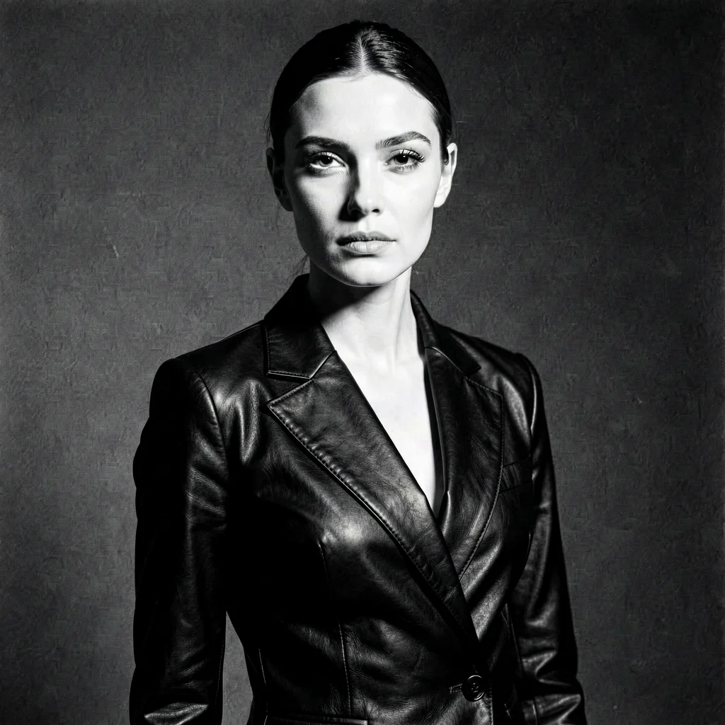 Monochrome Masterpiece: High-Contrast Studio Portrait Pack