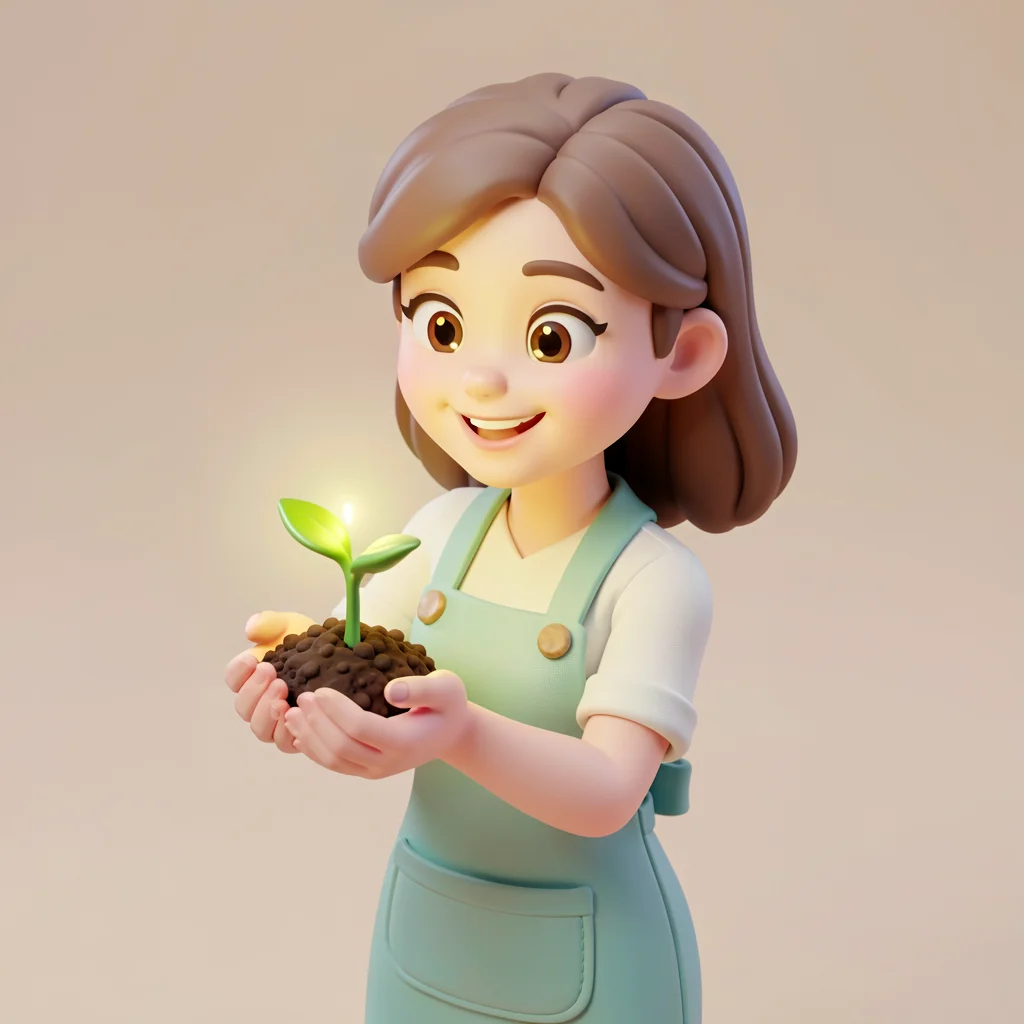 Charming 3D Character Illustrations style